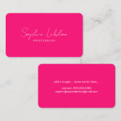 Minimalistisch dünne Kalligraphie Signatur Einfach Visitenkarte (Vorne/Hinten)