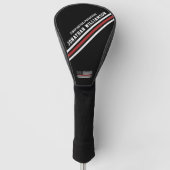 Minimalistisch dünne rote Linie Firefighter Custom Golf Headcover (Vorderseite)