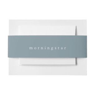 Minimalistisch Dusty Aquamarin Einladungsbanderole