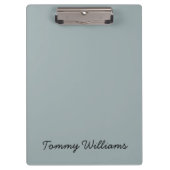 Minimalistisch Dusty Blue Beruflich Simple Klemmbrett (Vorderseite)