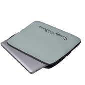 Minimalistisch Dusty Blue Beruflich Simple Laptopschutzhülle (Vorne Knopf)
