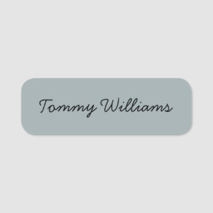 Minimalistisch Dusty Blue Beruflich Simple Namensschild