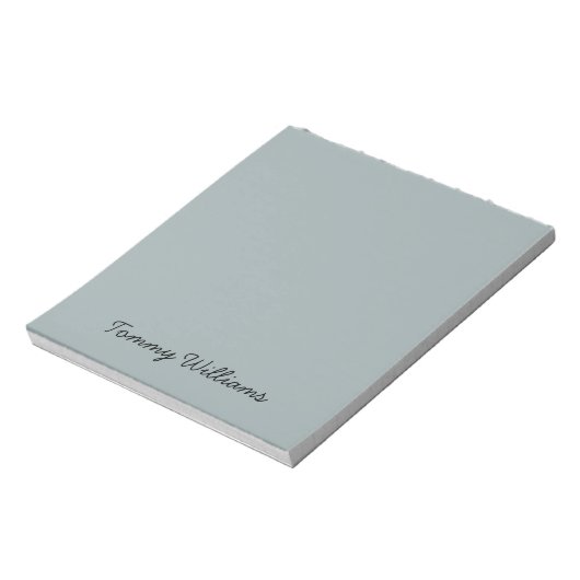 Minimalistisch Dusty Blue Beruflich Simple Notizblock (Rotiert)