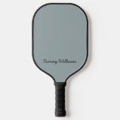 Minimalistisch Dusty Blue Beruflich Simple Pickleball Schläger (Vorderseite)