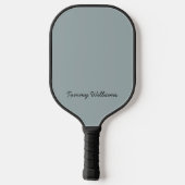 Minimalistisch Dusty Blue Beruflich Simple Pickleball Schläger (Rückseite)