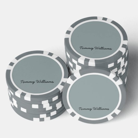 Minimalistisch Dusty Blue Beruflich Simple Pokerchips (Stapel)