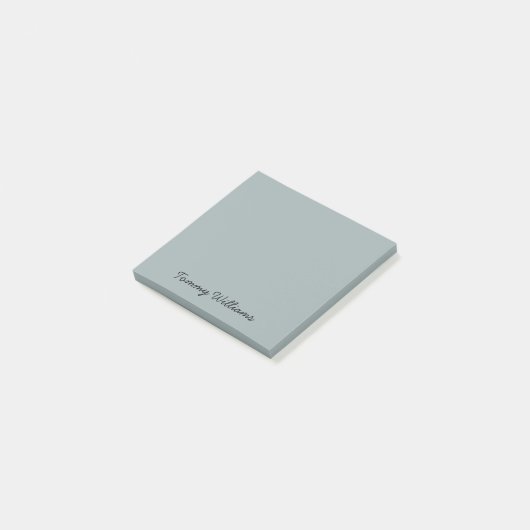 Minimalistisch Dusty Blue Beruflich Simple Post-it Klebezettel (angewinkelt)