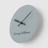 Minimalistisch Dusty Blue Beruflich Simple Runde Wanduhr (Winkel)