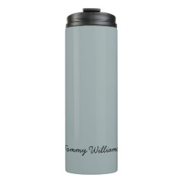 Minimalistisch Dusty Blue Beruflich Simple Thermosbecher
