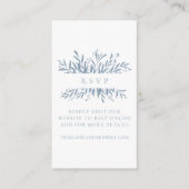 Minimalistisch Dusty Blue Boho Botanical Wedding R Begleitkarte (Vorderseite)