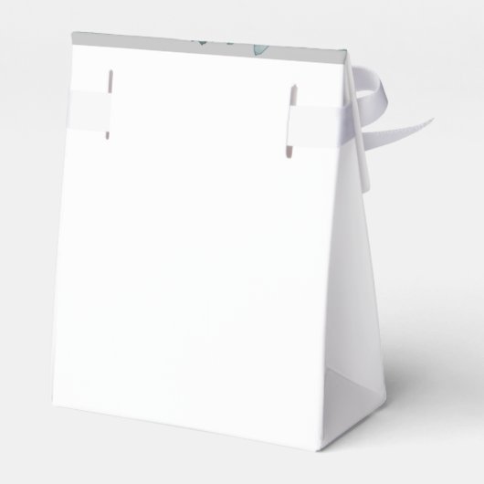 Minimalistisch Dusty Blue Botanical Gevor Boxes Geschenkschachtel (Rückseite)