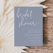 Minimalistisch Dusty Blue Brautparty Einladung