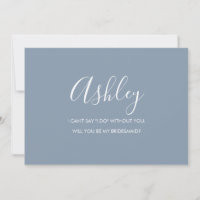 Minimalistisch Dusty Blue Bridesmaid - Vorschlagsk
