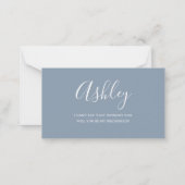 Minimalistisch Dusty Blue Bridesmaid - Vorschlagsk Mitteilungskarte (Rückseite)