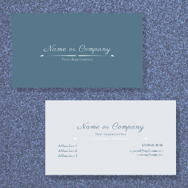 Minimalistisch Dusty Blue Business Card Visitenkarte