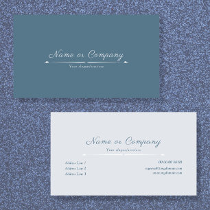 Minimalistisch Dusty Blue Business Card Visitenkarte