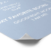 Minimalistisch Dusty Blue Erster Geburtstag Meilen Poster (Ecke)