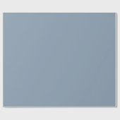 Minimalistisch Dusty Blue Schlicht Solid Color Geschenkpapier (Flach)