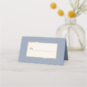 Minimalistisch Dusty Blue Wedding Reception Platzk Platzkarte (Vorderseite)