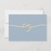 Minimalistisch Dusty Blue Wedding RSVP Karte (Rückseite)
