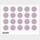Minimalistisch Dusty Lilac Brautparty Vielen Dank Runder Aufkleber (Blatt)