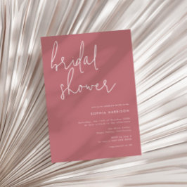 Minimalistisch Dusty Rose Brautparty Einladung