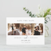 Minimalistisch Dusty Sage Wedding Foto Save the Da Save The Date (Stehend Vorderseite)