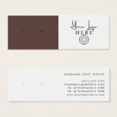 Minimalistisch-Earth-Brown-Logo-Ohrenanzeige (Vorne & Hinten)