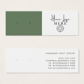 Minimalistisch-Earth-Green-White-Logo-Ohrenanzeige (Vorne & Hinten)
