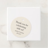 Minimalistisch Ecru Black Elegant Wedding Vielen D Geschenkanhänger (Beispiel)