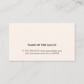 Minimalistisch Eggshell White Red Beauty Salon Rabattkarte (Rückseite)