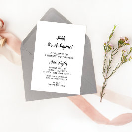 Minimalistisch, ein Party für überraschende Pensio Einladung