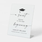 Minimalistisch ein Süß bis zum neuen Anfang Sockelschild (Vorderseite)