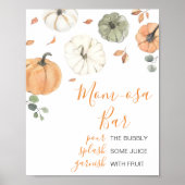 Minimalistisch ein wenig Pumpkin Mama Osa Bar Poster (Vorne)
