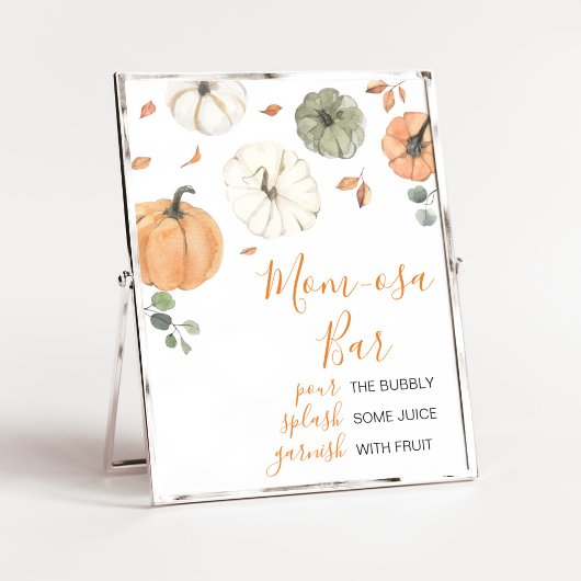 Minimalistisch ein wenig Pumpkin Mama Osa Bar Poster