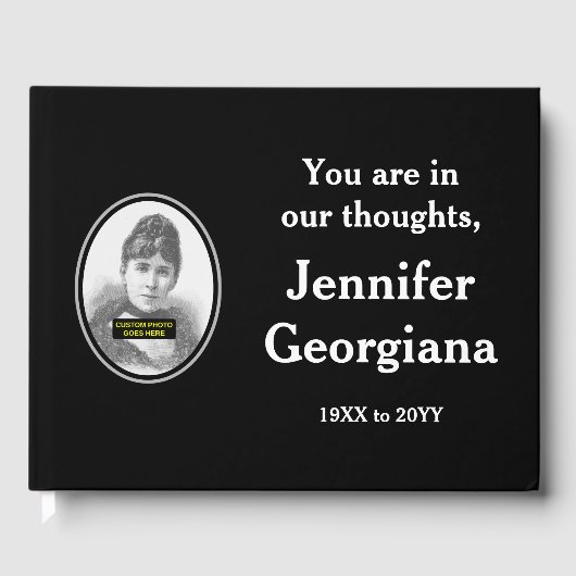 Minimalistisch & Einfach Beileid Gästebuch (Vorderseite)