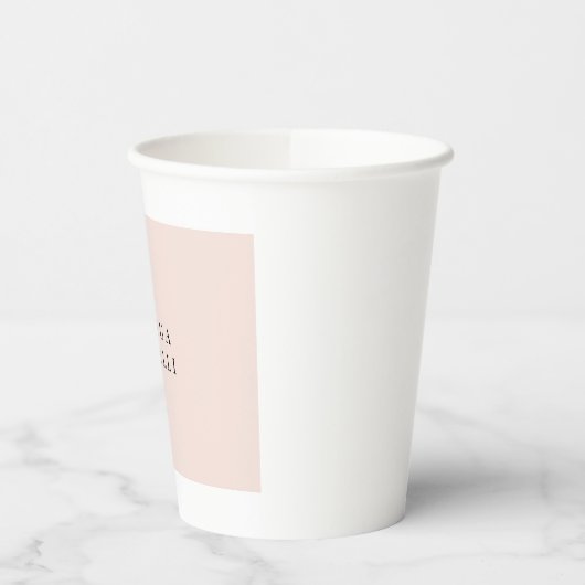 Minimalistisch einfach Beruflich bemerkbar Pappbecher (Links)