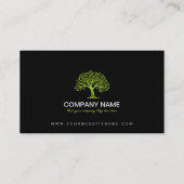 Minimalistisch, einfach, Beruflich, schwarz, einzi Visitenkarte (Rückseite)