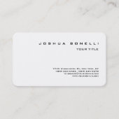 Minimalistisch Einfach Beruflich Schwarz-weiß Visitenkarte (Vorderseite)