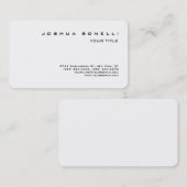 Minimalistisch Einfach Beruflich Schwarz-weiß Visitenkarte (Vorne/Hinten)