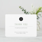 Minimalistisch-einfach-Business-Dankeschön-Karte Dankeskarte (Stehend Vorderseite)