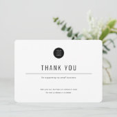 Minimalistisch-einfach-Business Dankeskarte (Stehend Vorderseite)