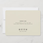 Minimalistisch-einfach-Business-Dankeskarte Dankeskarte (Rückseite)