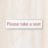 Minimalistisch, einfach & einfach "Bitte nehmen Si Türschild (Vorderseite )