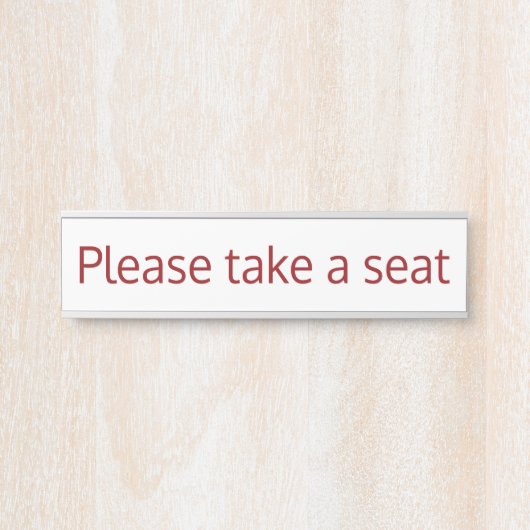 Minimalistisch, einfach & einfach "Bitte nehmen Si Türschild (Vorderseite )