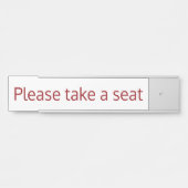 Minimalistisch, einfach & einfach "Bitte nehmen Si Türschild (Vorderseite )