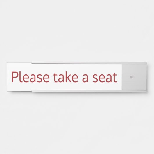 Minimalistisch, einfach & einfach "Bitte nehmen Si Türschild (Vorderseite )