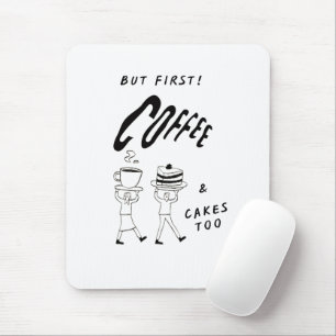 Minimalistisch Einfach Elegant Lustig Cute Café Mousepad