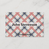 Minimalistisch, einfach, kariert visitenkarte (Vorderseite)