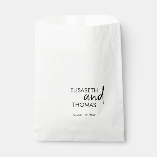 Minimalistisch einfach, modern und elegant Gefalle Geschenktütchen (Vorderseite)